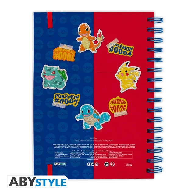 Notizbuch Pokémon - Blue & Red Partners
