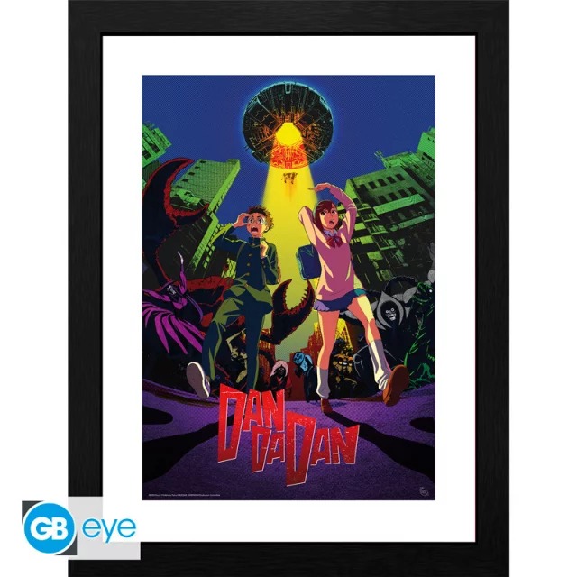 Gerahmtes Poster Dandadan - Cow Abduction - Anime