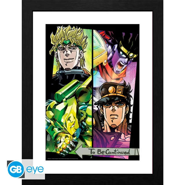Gerahmtes Poster Jojo's Bizarre Adventure - Dio & Jotaro