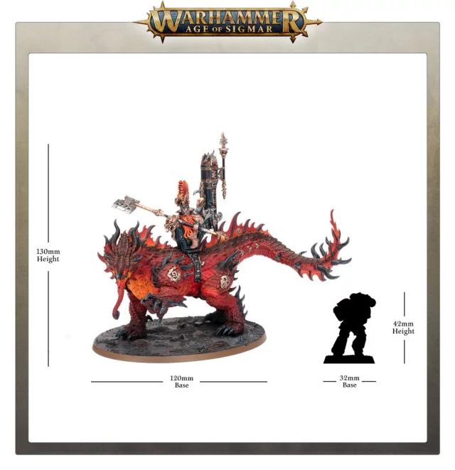 W-AOS: Fyreslayers - Auric Runefather on Magmadroth (2 Figuren) - Warhammer