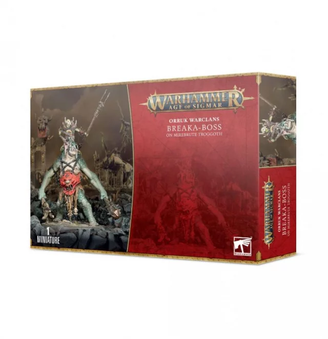 W-AOS: Orruk Warclans - Breaka-boss on Mirebrute Troggoth (1 Figur) - Warhammer
