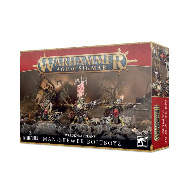 W-AOS: Orruk Warclans - Man-Skewer Boltboyz (3 Figuren) - Warhammer