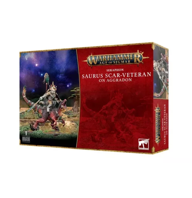 W-AOS: Seraphon - Saurus Scar-Veteran on Aggradon (1 Figur) - Warhammer