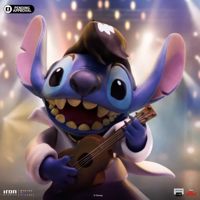 Statuette Lilo & Stitch - Stitch (King of Rock) (Iron Studios) - Action-Figur