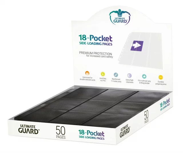 Pocket-Pages Ultimate Guard - Side Loaded 18-Pocket Pages Black(1 Stück)
