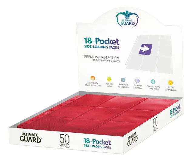 Pocket-Pages Ultimate Guard - Side Loaded 18-Pocket Pages Red (1 Stück)