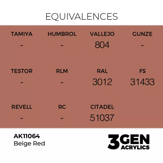 Grundfarbe AK 3Gen (Beige Red - Acrylic) - beige-rot - AK-Interactive