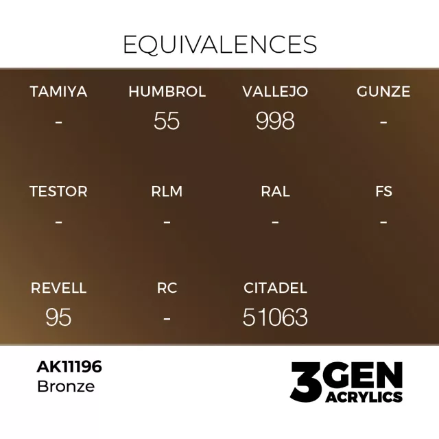Grundfarbe AK 3Gen (Bronze - Metallic) - bronzfarben - AK-Interactive