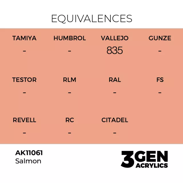Grundfarbe AK 3Gen (Salmon - Acrylic) - lachsrosa - AK-Interactive