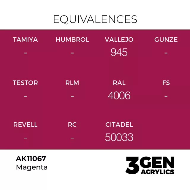 Grundfarbe AK 3Gen (Magenta - Acrylic) - purpurrot - AK-Interactive