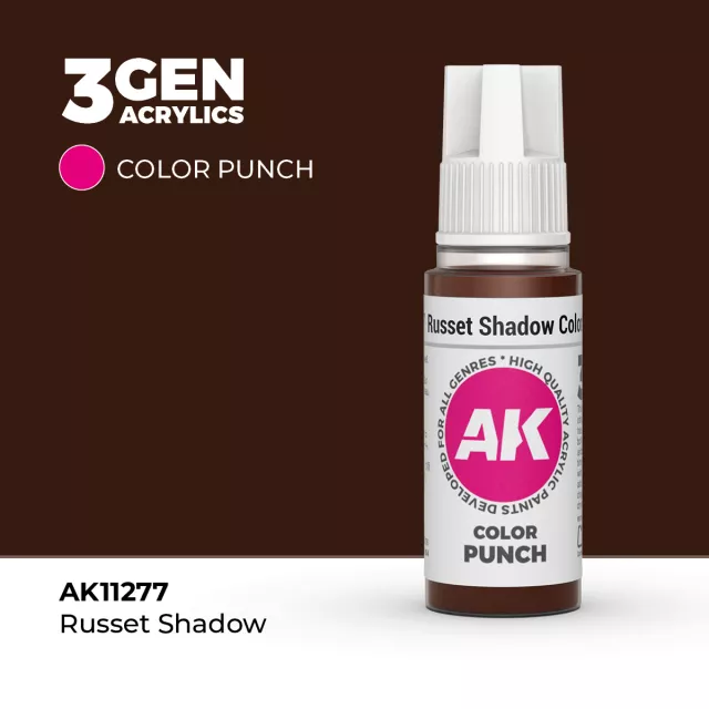 Grundfarbe AK 3Gen (Russet Shadow - Punch) - Rostbrauner Schatten - AK-Interactive