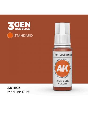 Grundfarbe AK 3Gen (Medium Rust - Acrylic) - Mittleres Rostbraun