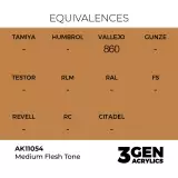 Grundfarbe AK 3Gen (Medium Flesh Tone - Acrylic) - mittlerer Hautton - AK-Interactive