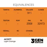 Grundfarbe AK 3Gen (Light Orange - Acrylic) - hellorange - AK-Interactive