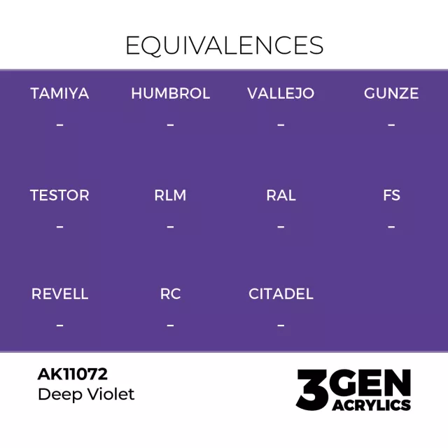 Grundfarbe AK 3Gen (Deep Violet - Intense) - Kräftiges Violett - AK-Interactive