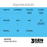 Grundfarbe AK 3Gen (Deep Sky Blue - Acrylic) - sattes Himmelblau - AK-Interactive