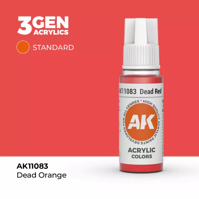 Grundfarbe AK 3Gen (Dead Red - Acrylic) - gedämpftes Rot - AK-Interactive