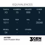 Grundfarbe AK 3Gen (Dark Prussian Blue - Acrylic) - Dunkles Preußischblau - AK-Interactive