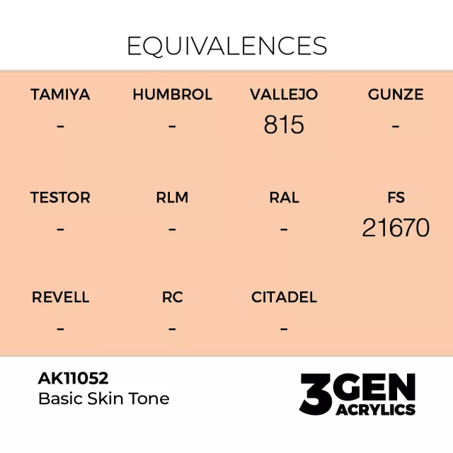 Grundfarbe AK 3Gen (Basic Skin Tone - Acrylic) - Grundhautton - AK-Interactive