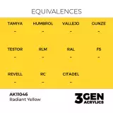 Grundfarbe AK 3Gen (Radiant Yellow - Acrylic) - leuchtendes gelb - AK-Interactive