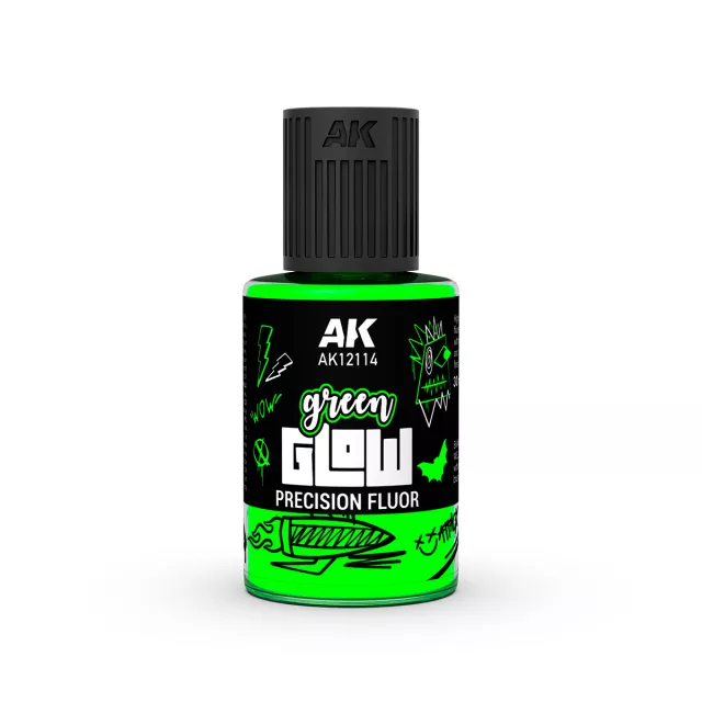Deckfarbe AK - Green Glow Precision Fluor (grün) - AK-Interactive
