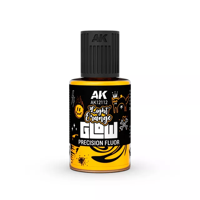 Deckfarbe AK - Light Orange Glow Precision Fluor (hellorange) - AK-Interactive