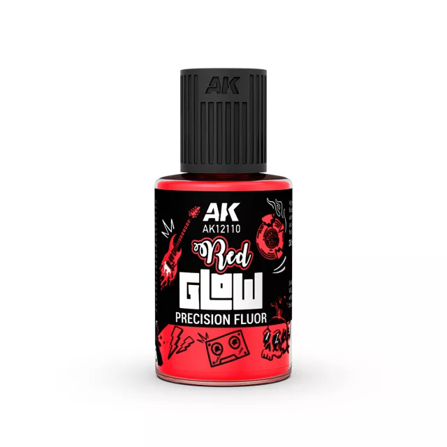Deckfarbe AK - Red Glow Precision Fluor (rot) - AK-Interactive