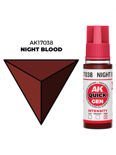 Kontrastfarbe AK Quick Gen (Night Blood) - blutrot