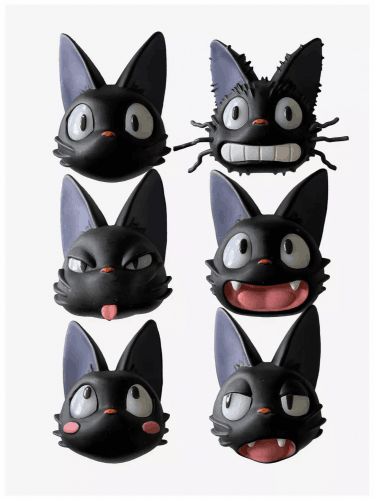 Magnet Ghibli (Kiki's Delivery Service) - Jiji Face Blind Box (zufällige Auswahl)