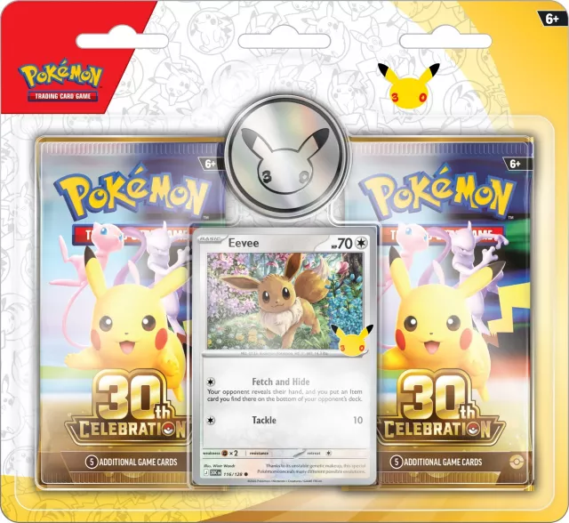 Kartenspiel Pokémon TCG: 30th Celebration - 2-Pack Blister (ENGLISCHE VERSION) - TCG Sammelkartenspiel