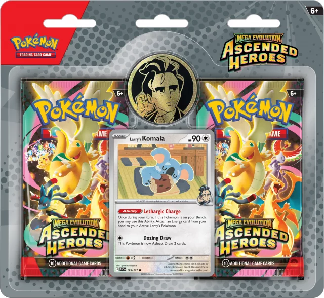 Kartenspiel Pokémon TCG: Mega Evolution - Ascended Heroes Larry 2-Pack Blister (ENGLISCHE VERSION) - TCG Sammelkartenspiel