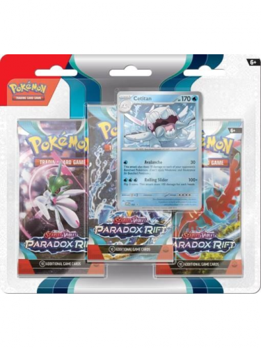 Kartenspiel Pokémon TCG: Scarlet & Violet - Paradox Rift 3-Pack Blister Booster (Cetitan) (ENGLISCHE VERSION)