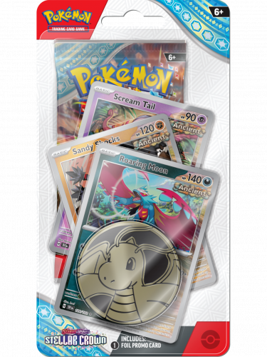 Kartenspiel Pokémon TCG: Scarlet & Violet - Stellar Crown Premium Checklane Blister booster (Roaring Moon) (ENGLISCHE VERSION)