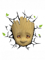 Tischlampe Marvel - Baby Groot Face 3D