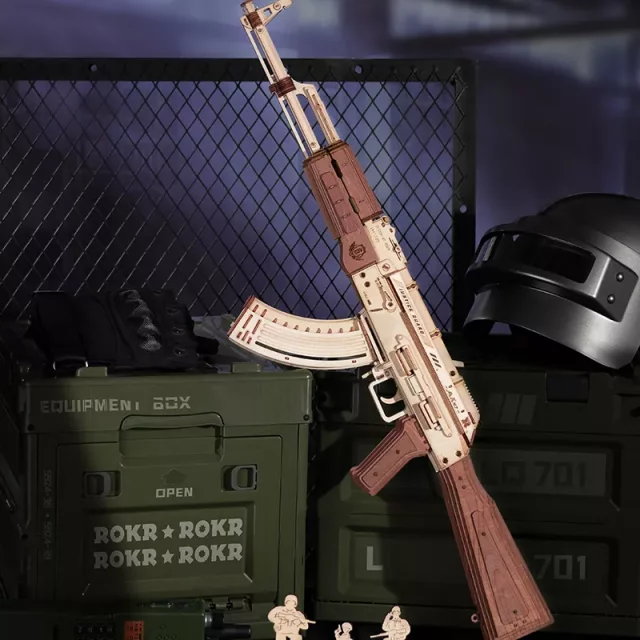 Baukasten - AK-47 Assault Rifle (Holzbaukasten) - Robotime