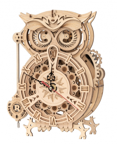 Bausatz – Uhr Eule (Holz)