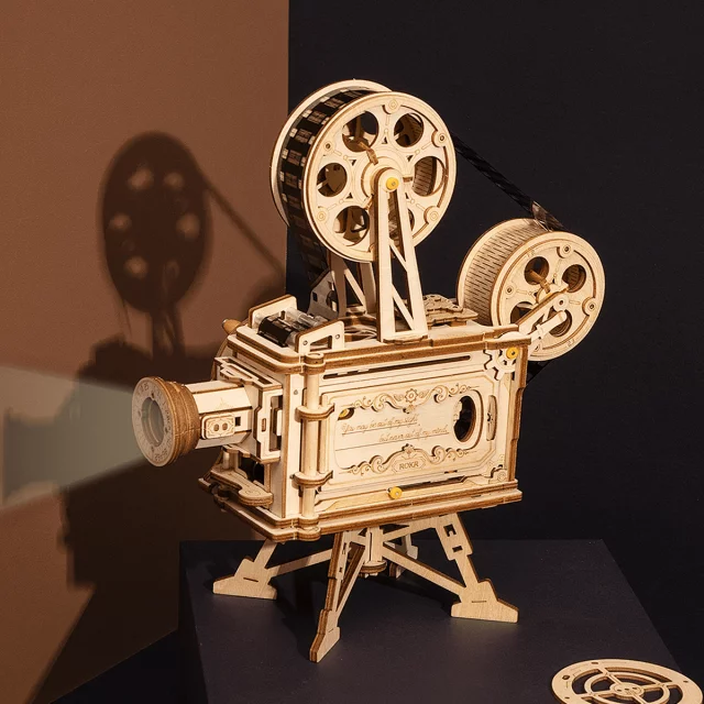 Stavebnice - Projektor Vitascope (dřevěná) (poškozený obal) - Aus Holz