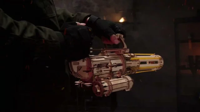 ROKR Rotating-Barrel Machine Gun 3D Wooden Puzzle LQA01