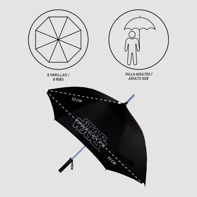 Regenschirm Star Wars - Logo (leuchtend)