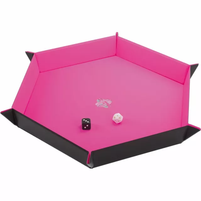 Dice Tray Gamegenic - Magnetic - Hexagonal Black/Pink - Würfel und Zubehör