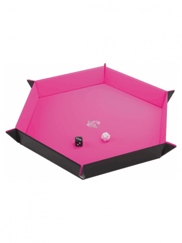 Dice Tray Gamegenic - Magnetic - Hexagonal Black/Pink