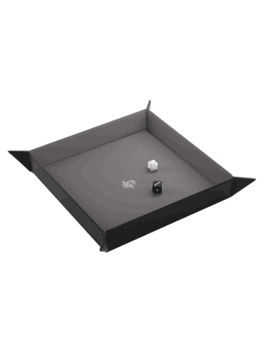 Dice Tray Gamegenic - Magnetic - Square Black/Grey