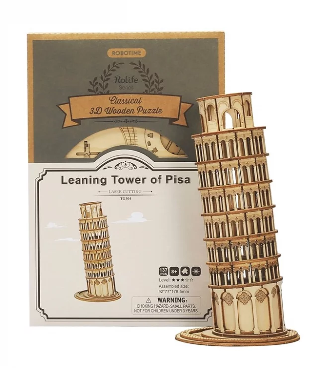 Bausatz - Schiefer Turm von Pisa (aus Holz) - Robotime