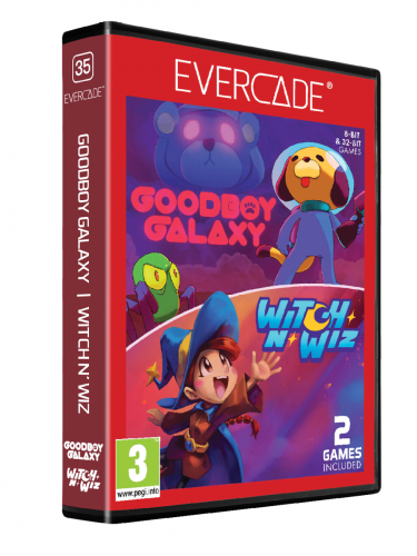 Cartridge für die Retro-Spielkonsole Evercade - Goodboy Galaxy & Witch n' Wiz (PC)