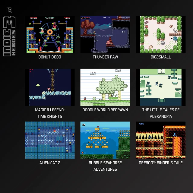 Cartridge für die Retro-Spielkonsole Evercade - Indie Heroes Collection 3