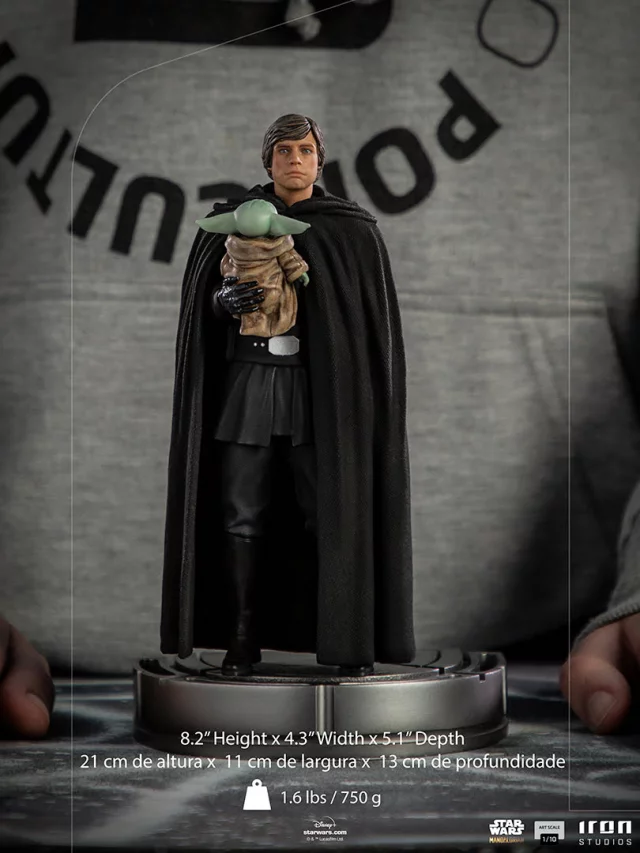 Statuette Star Wars: The Mandalorian - Luke Skywalker and Grogu Art Scale 1/10 (Iron Studios) - Figuren