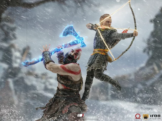 Soška God of War - Kratos and Atreus BDS Art Scale 1/10 (Iron Studios) (poškozený obal) - Figuren