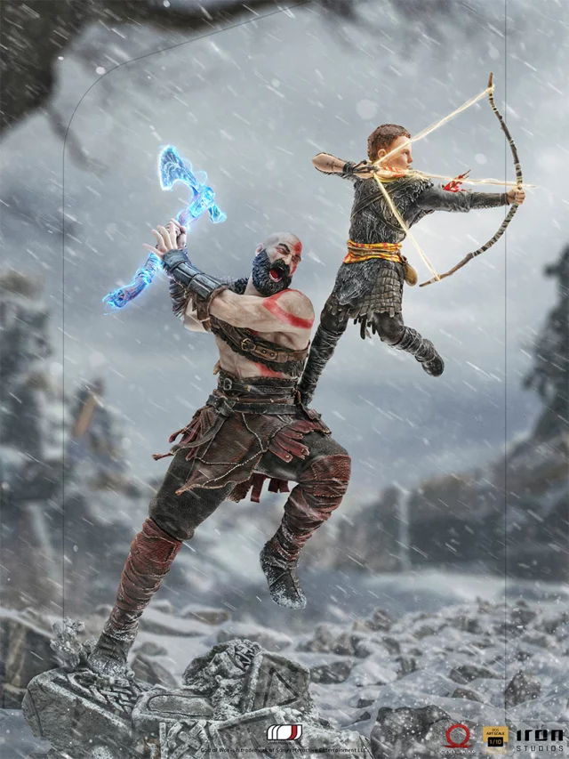 Soška God of War - Kratos and Atreus BDS Art Scale 1/10 (Iron Studios) (poškozený obal) - Figuren