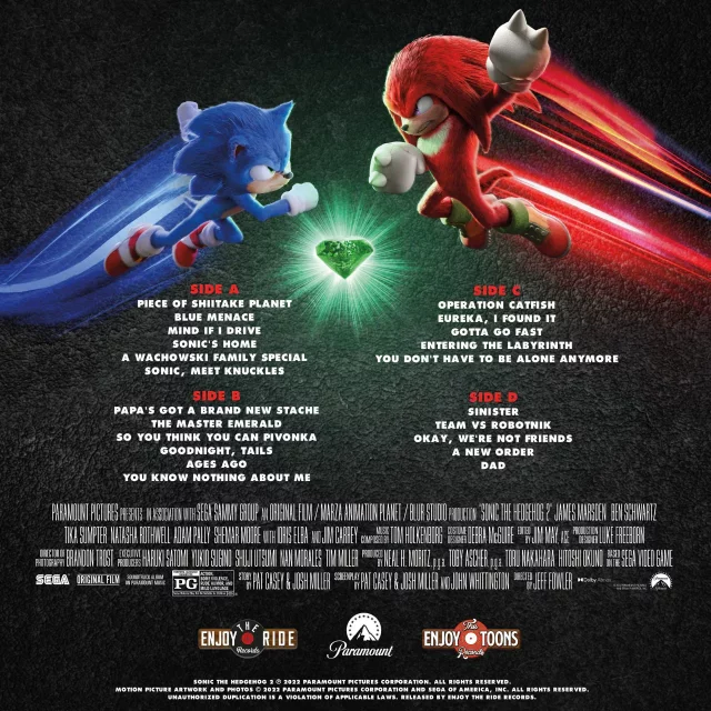 Offizieller Sonic The Hedgehog 2 Soundtrack auf 2x LP - Schallplatte