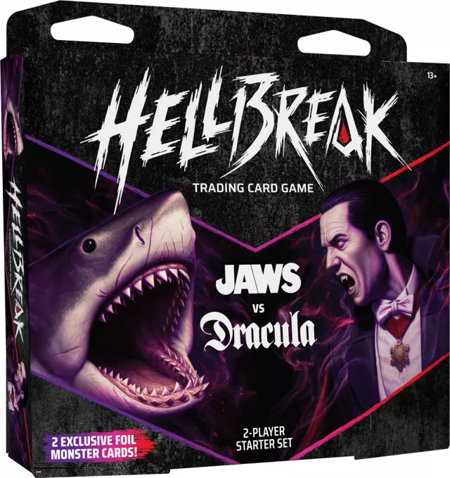 Kartenspiel Hellbreak TCG: Dawn of Terror - 2 Player Starter - Jaws vs Dracula (ENGLISCHE VERSION) - TCG Sammelkartenspiel